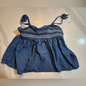 GAP Kids Blue Smocked Top